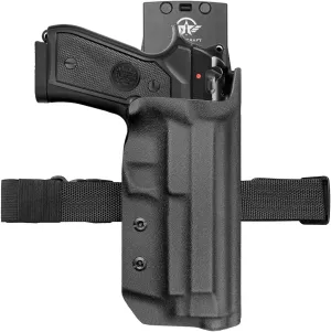 Beretta 92FS 92A1 96A1 Holster IWB / OWB Kydex Holster For Beretta 92 FS / 92 A1 / 96 A1 Pistol Accessories- Inside / Outside Waistband Concealed Carry - Adj. Width Height Retention Cant, Cover Mag-Button, Entrance Widened