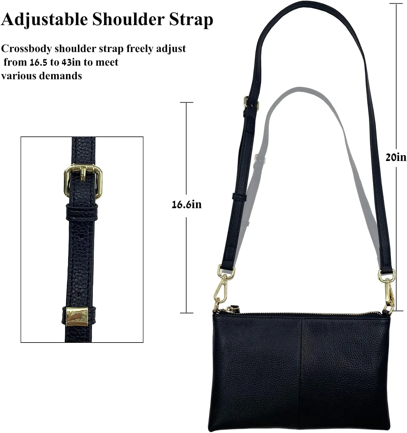 Beurlike Leather Wristlet Wallet Clutch Purses For Women Small Crossbody Phone Bags