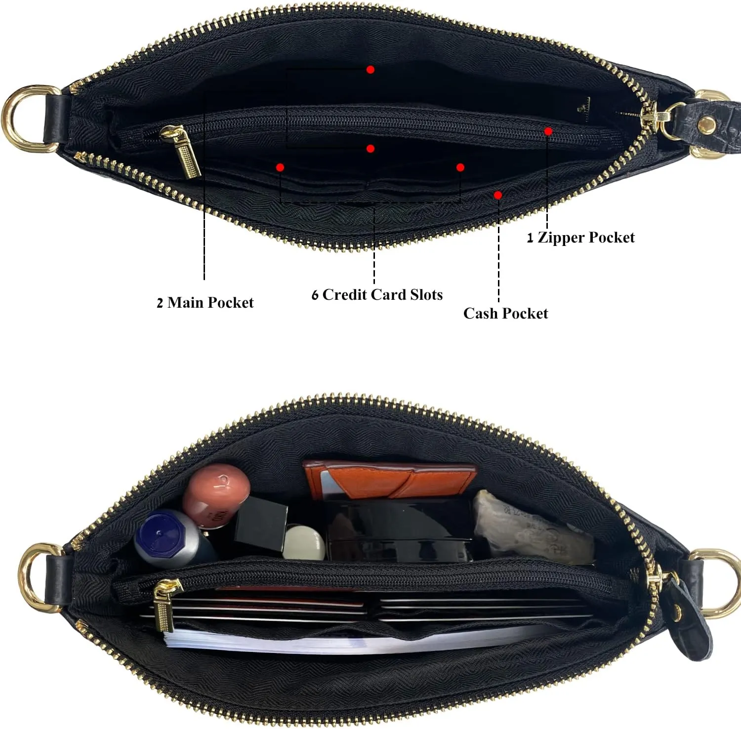 Beurlike Leather Wristlet Wallet Clutch Purses For Women Small Crossbody Phone Bags