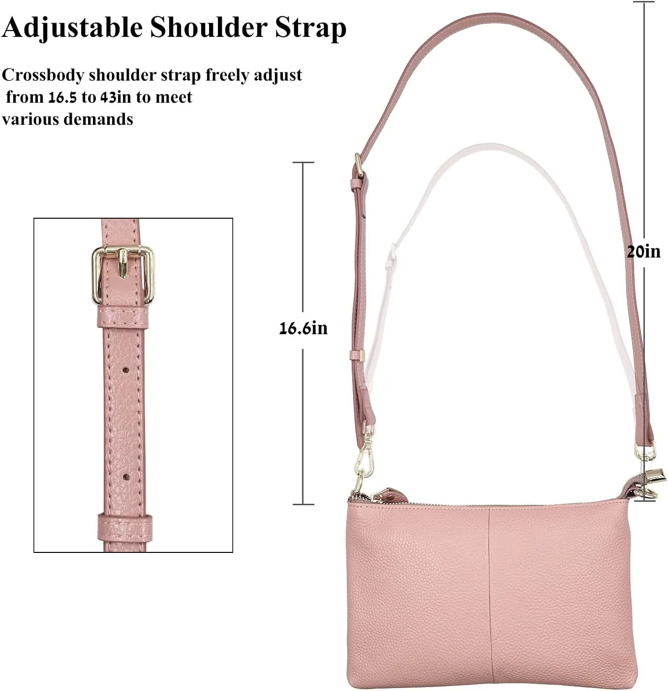 Beurlike Leather Wristlet Wallet Clutch Purses For Women Small Crossbody Phone Bags
