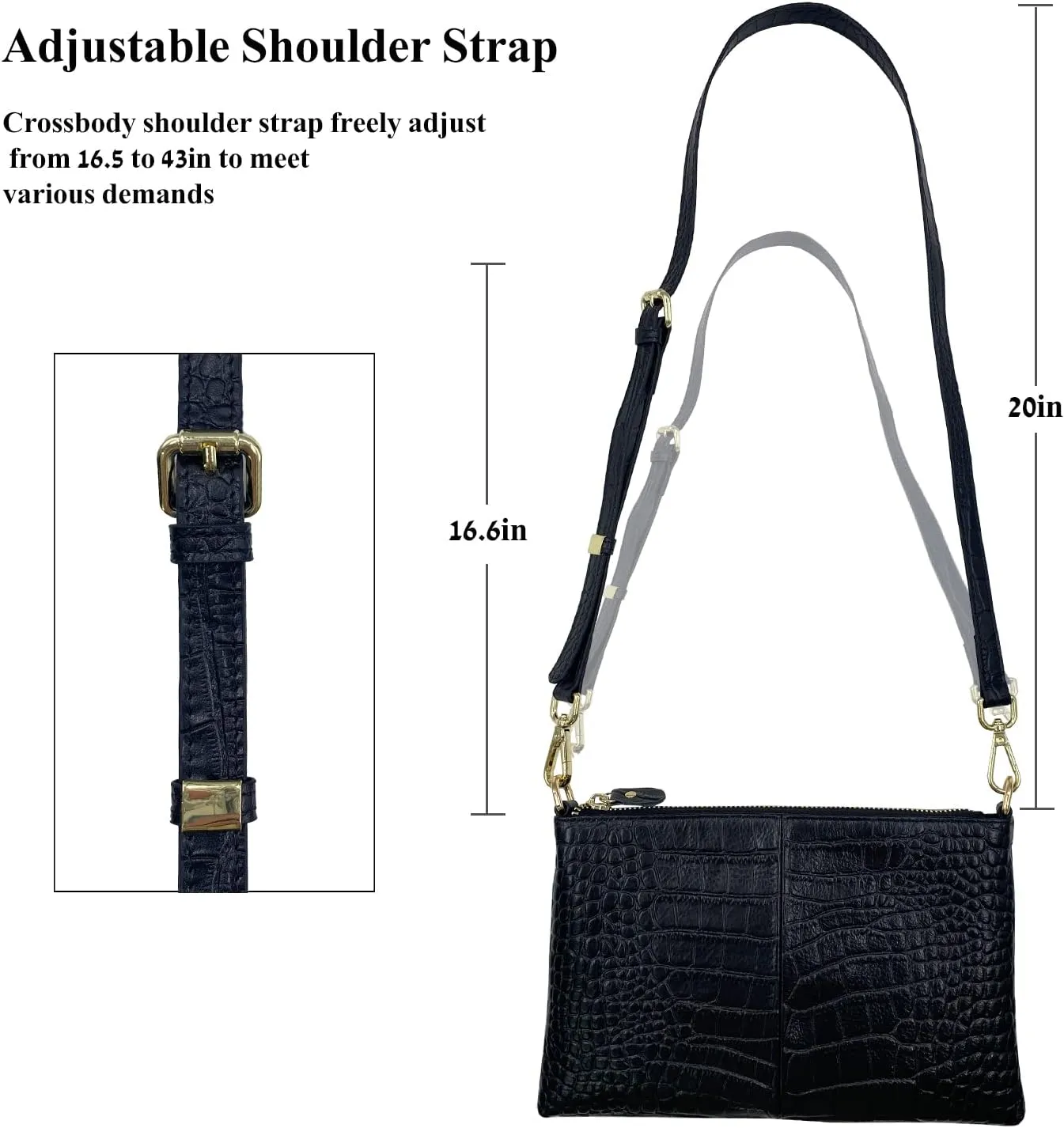 Beurlike Leather Wristlet Wallet Clutch Purses For Women Small Crossbody Phone Bags