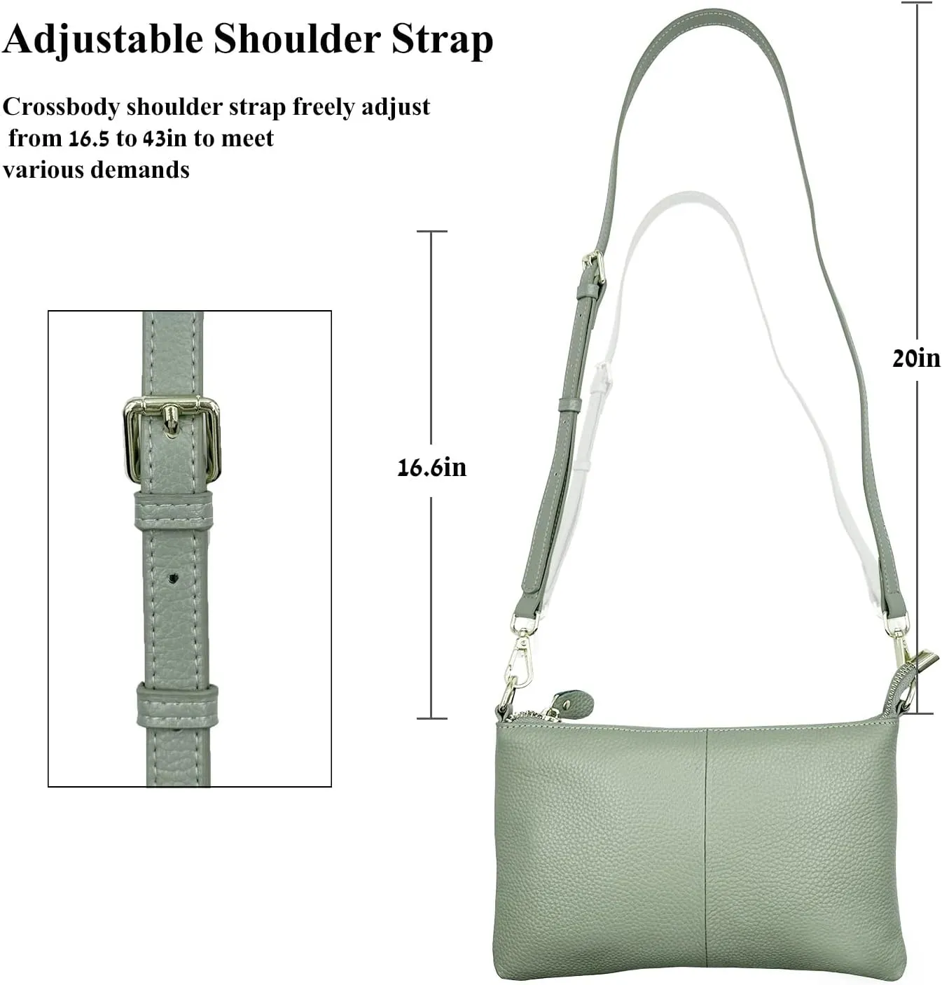 Beurlike Leather Wristlet Wallet Clutch Purses For Women Small Crossbody Phone Bags