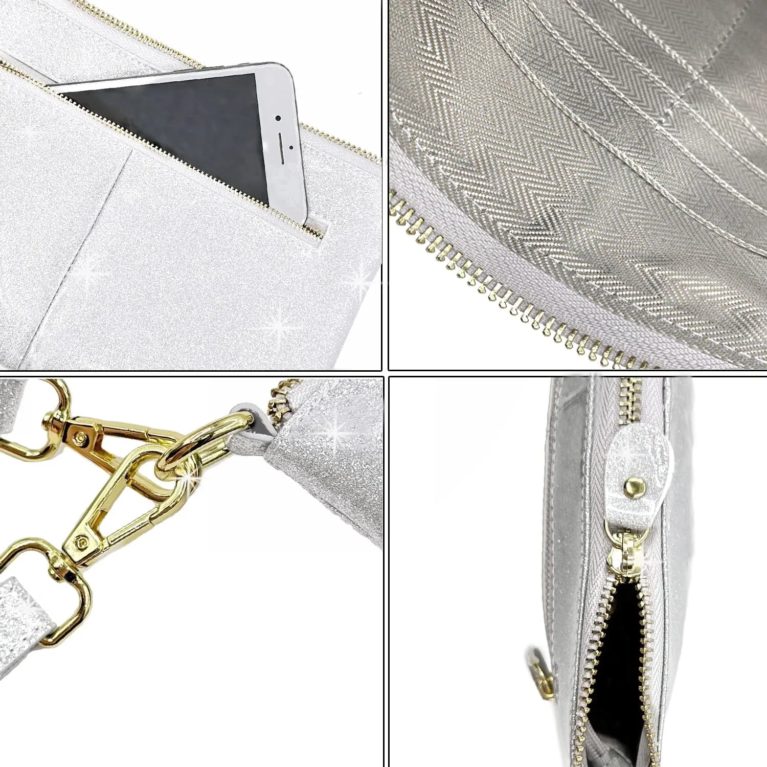 Beurlike Leather Wristlet Wallet Clutch Purses For Women Small Crossbody Phone Bags