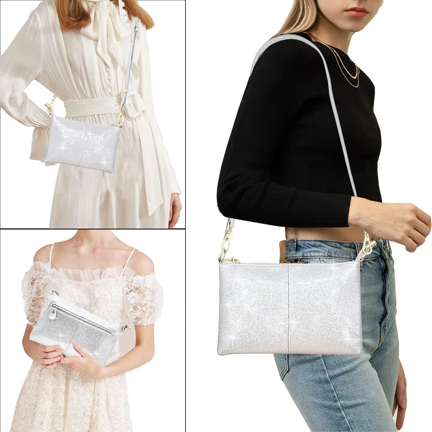 Beurlike Leather Wristlet Wallet Clutch Purses For Women Small Crossbody Phone Bags