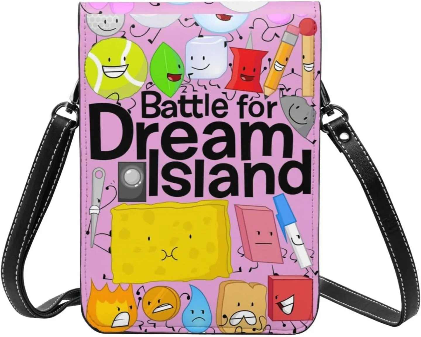 Bfdi-Battle for Dream Island Cell Phone Purse Crossbody Bag for Outdoor Travel Sports Camping Hiking Shoulder Bags