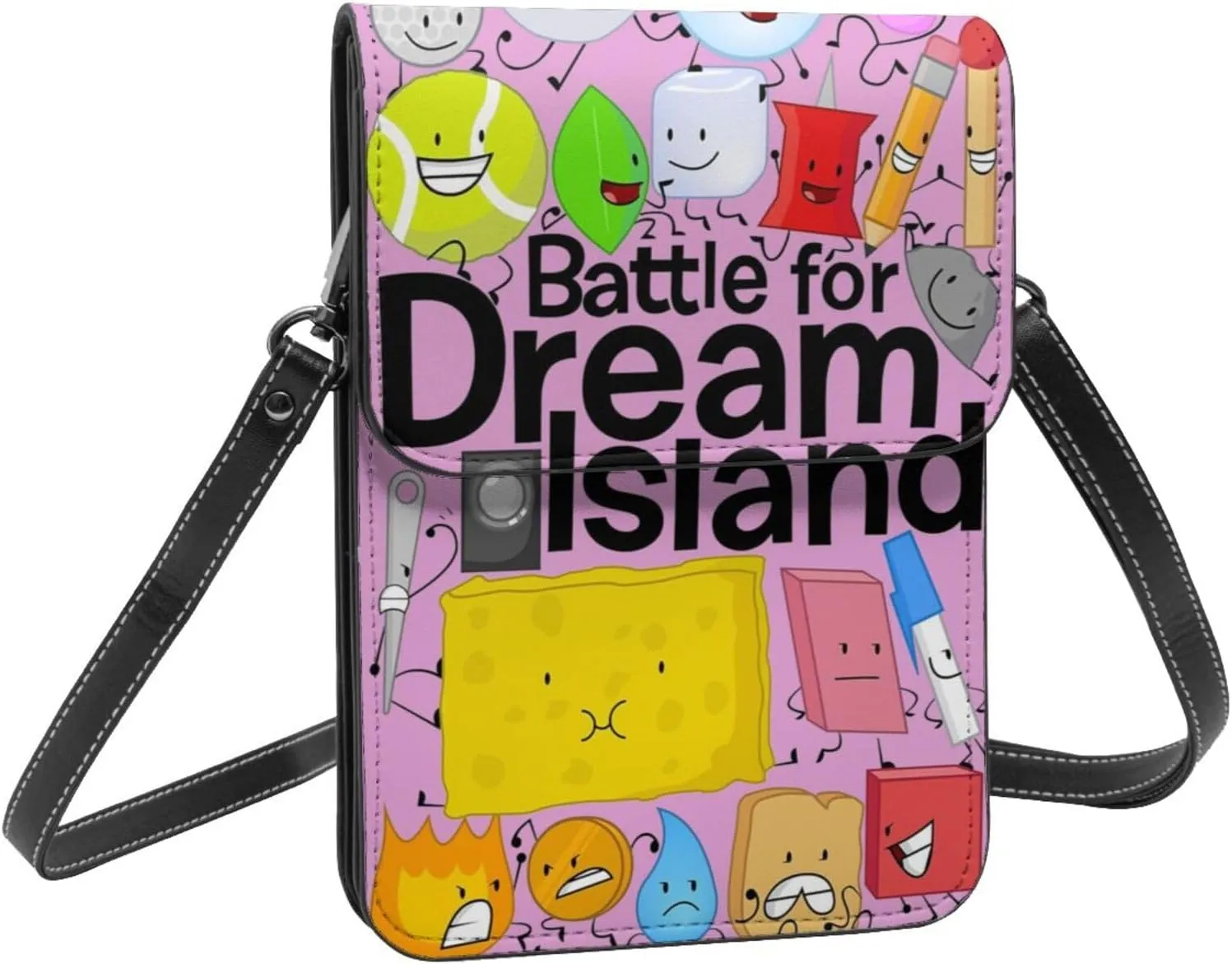 Bfdi-Battle for Dream Island Cell Phone Purse Crossbody Bag for Outdoor Travel Sports Camping Hiking Shoulder Bags