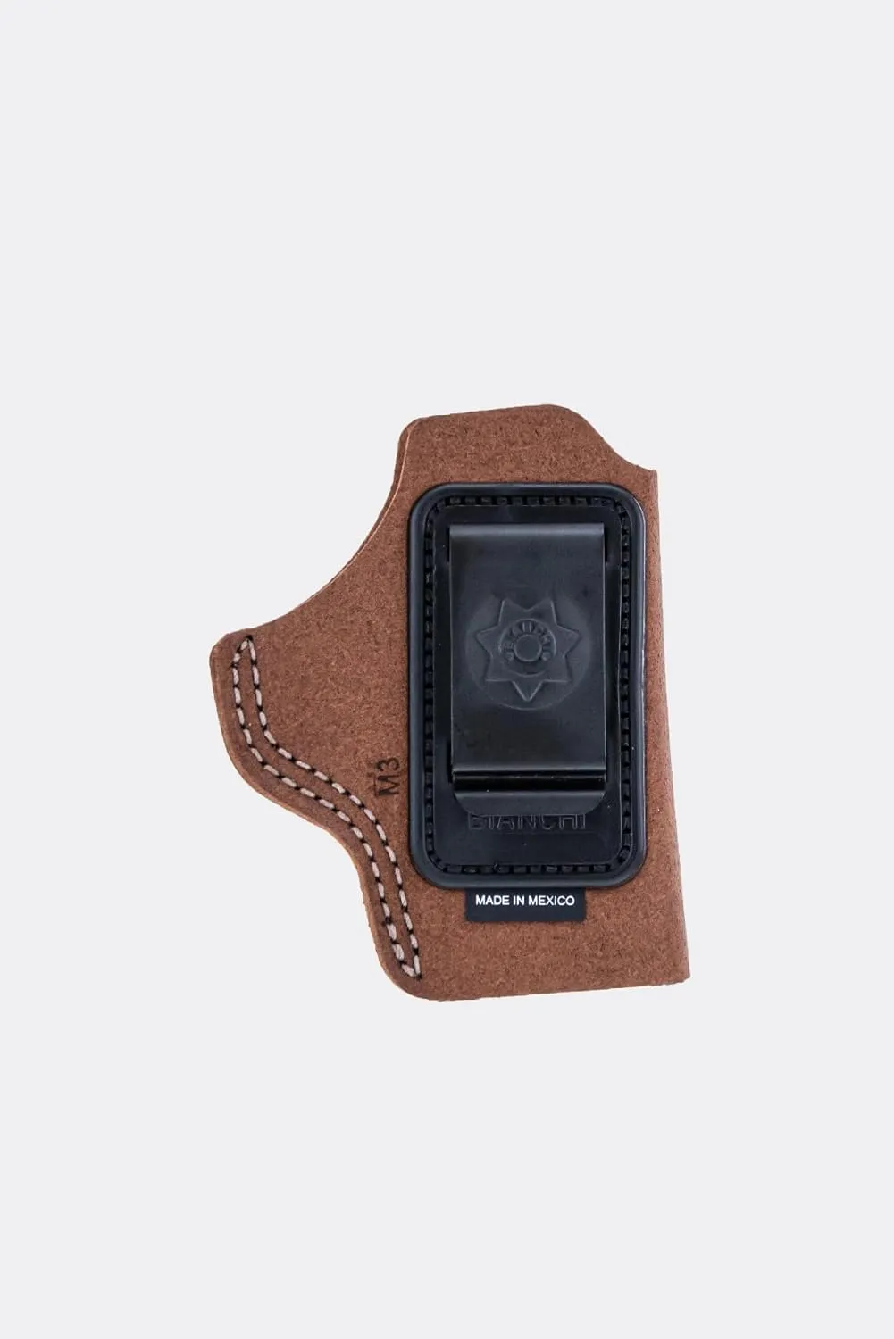 Bianchi 6 Inside Waistband Holster, Rust Brown, Suede Leather