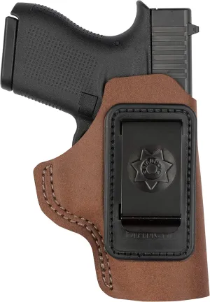 Bianchi 6 Inside Waistband Holster, Rust Brown, Suede Leather
