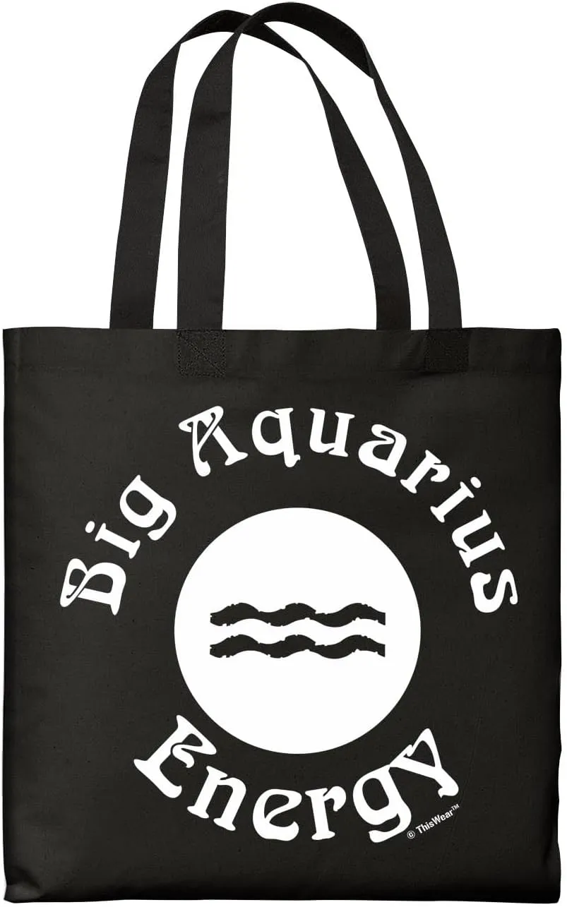 Big Zodiac Energy Choose Your Zodiac Sign Small Canvas Tote Bag
