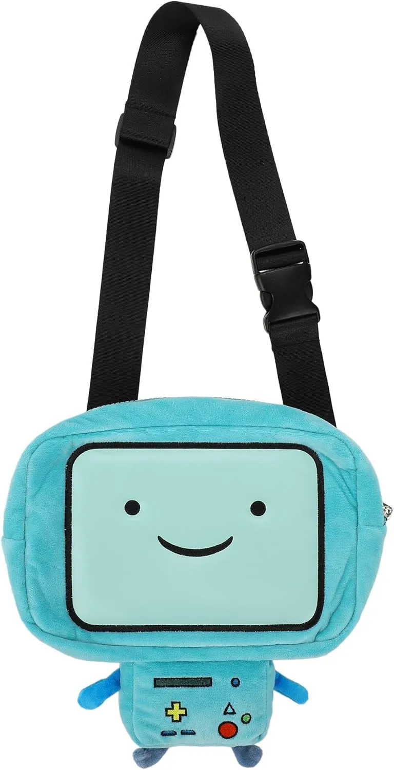 Bioworld Adventure Time BMO Character 9.5" Plush Crossbody Bag