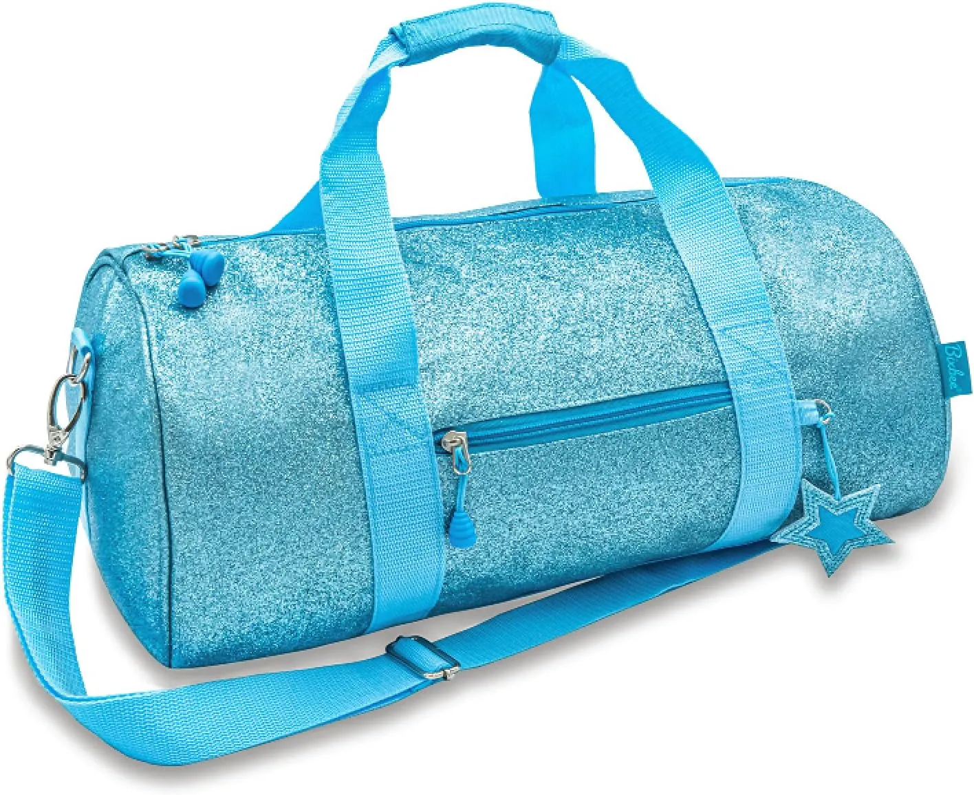 Bixbee Kids Duffle Bag for Dance, School and Sports, Small, Medium and Large, Sparkalicious Turquoise Blue
