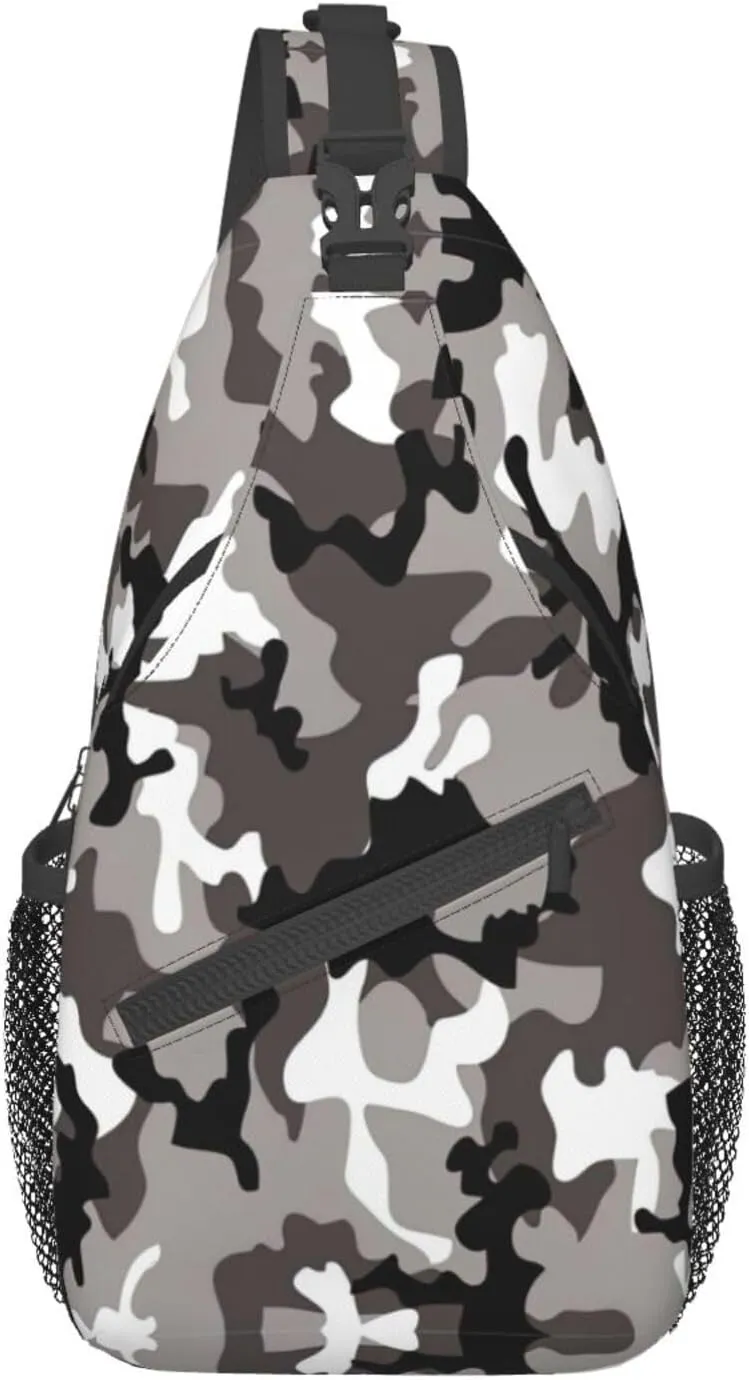 Black And White Soccer Ball Pattern Crossbody Bag Chest Shoulder Bag Small Casual Backpack Suitable For Women Men Hiking
