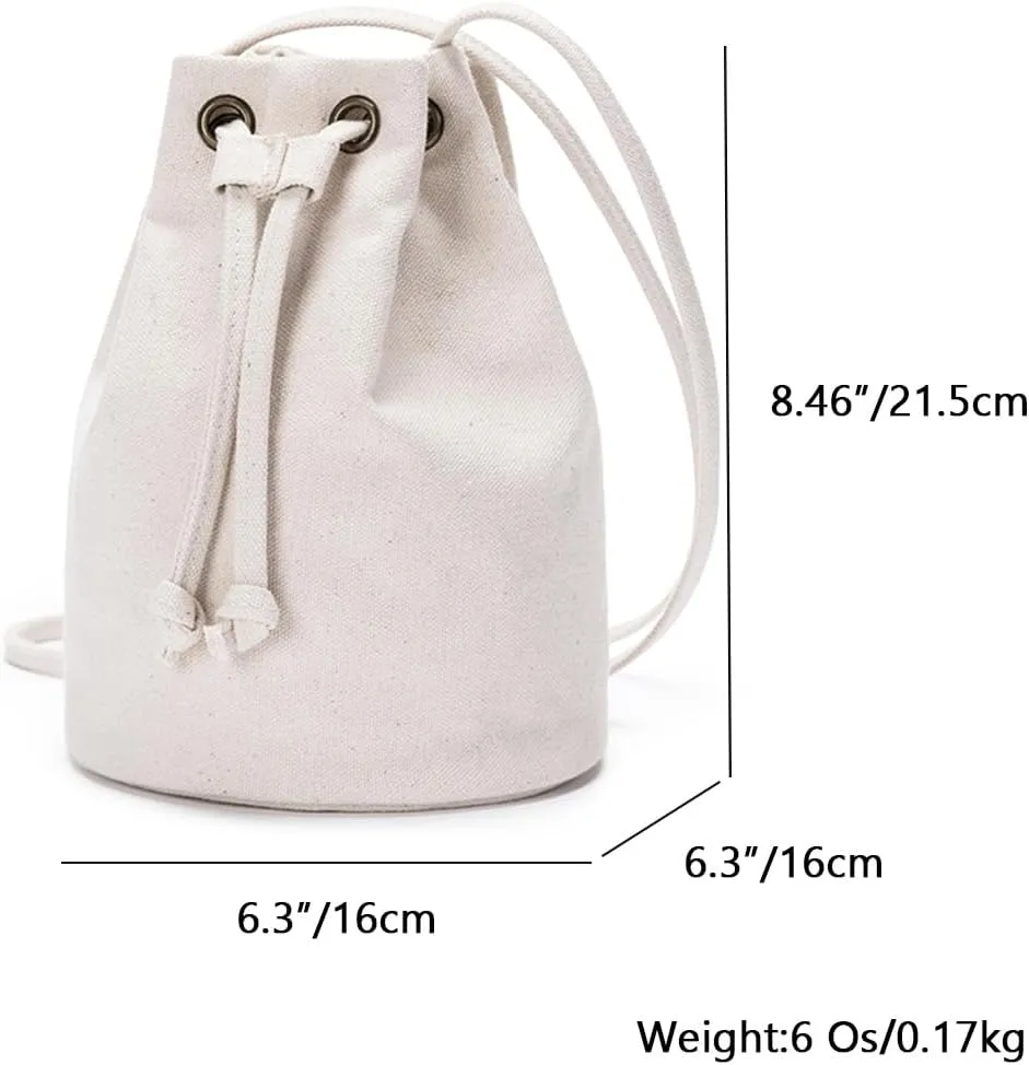 Black Drawstring Crossbody Bag Nylon Fabric Large Capacity Organizer Bag with Gold Tone Hardware