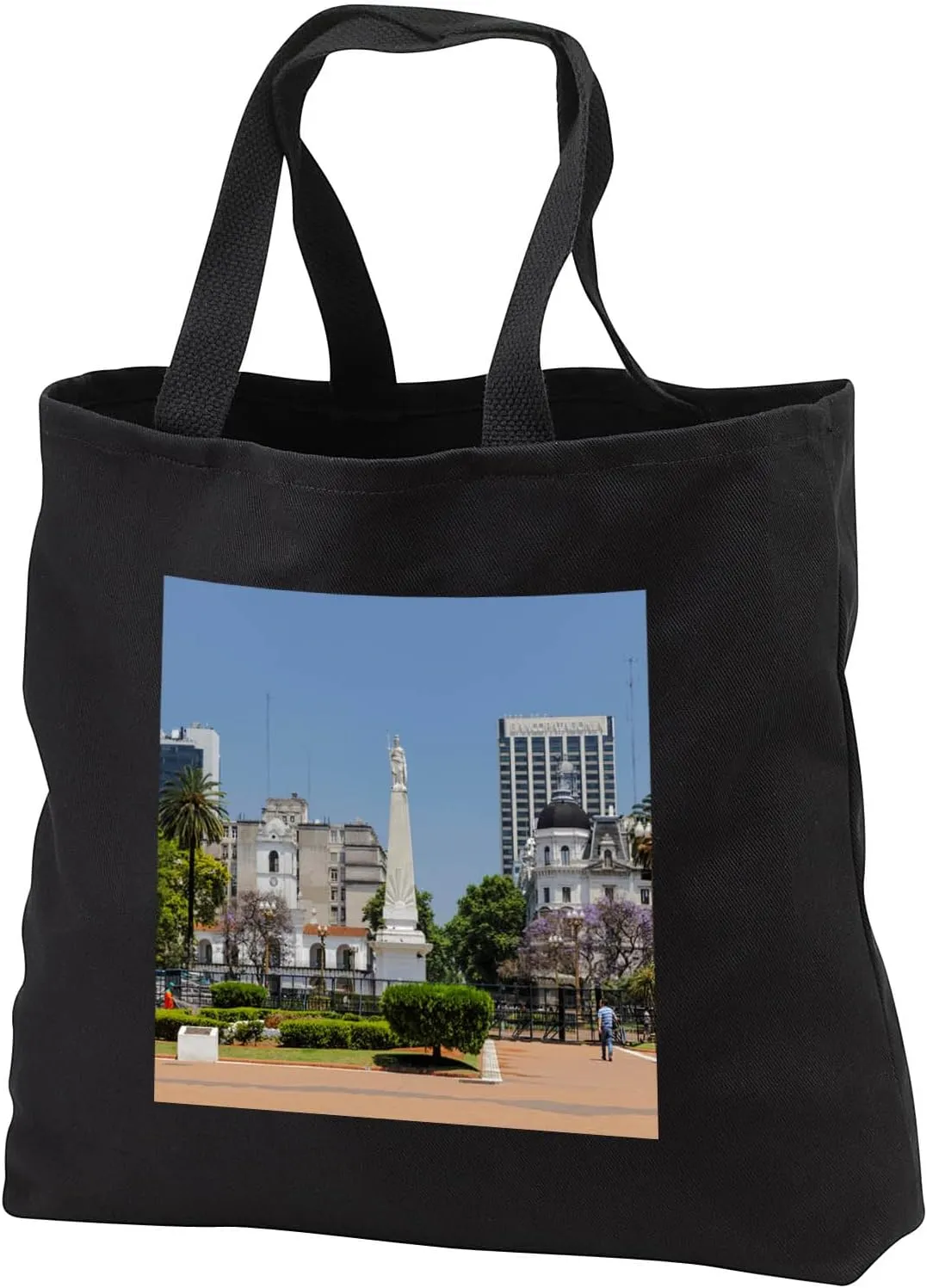 Black Tote Bag JUMBO 20w x 15h x 5d - Downtown Buenos Aires, Argentina, South America, Patagonia Cities