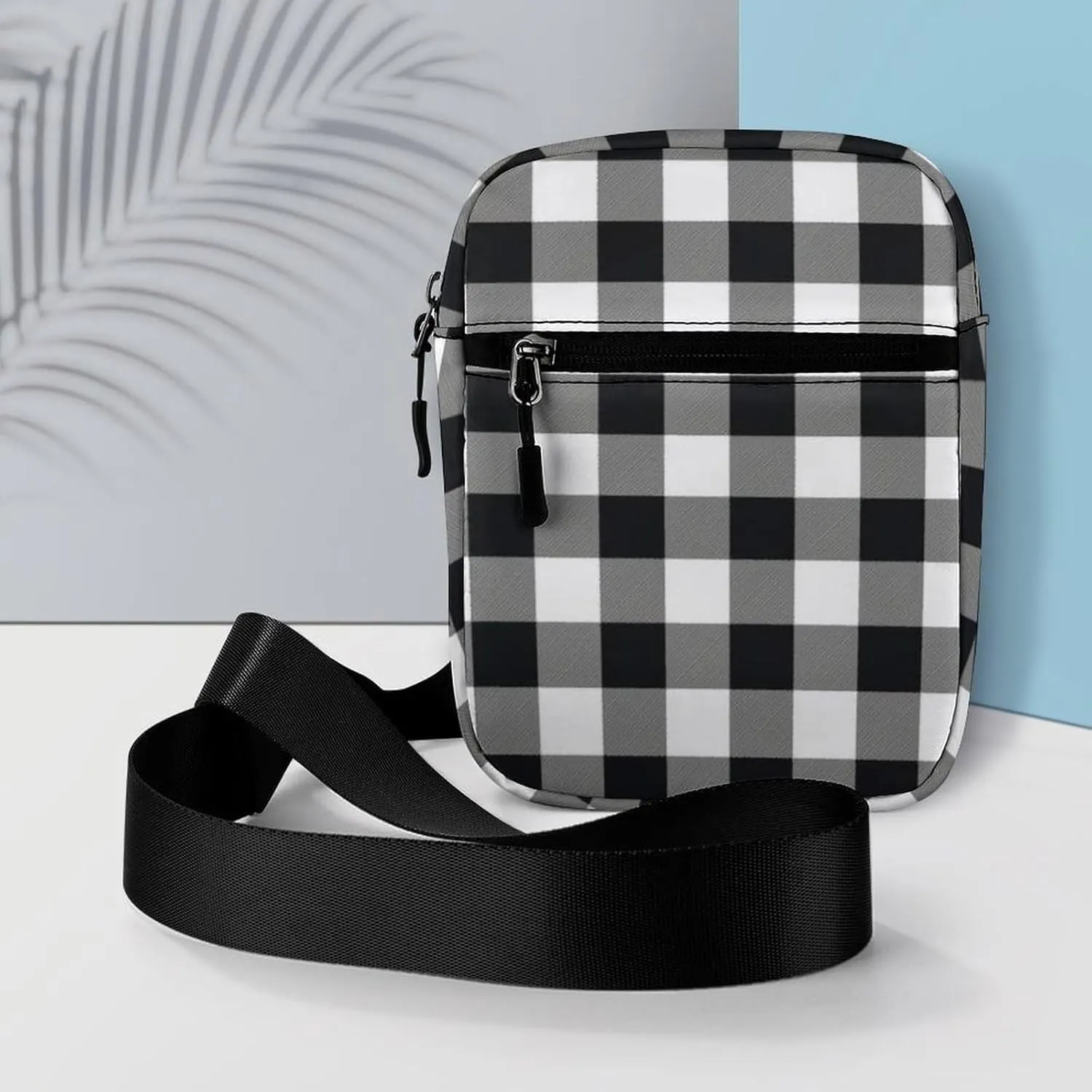 Black White Buffalo Detachable Shoulder Strap Small Shoulder Bag Unisex