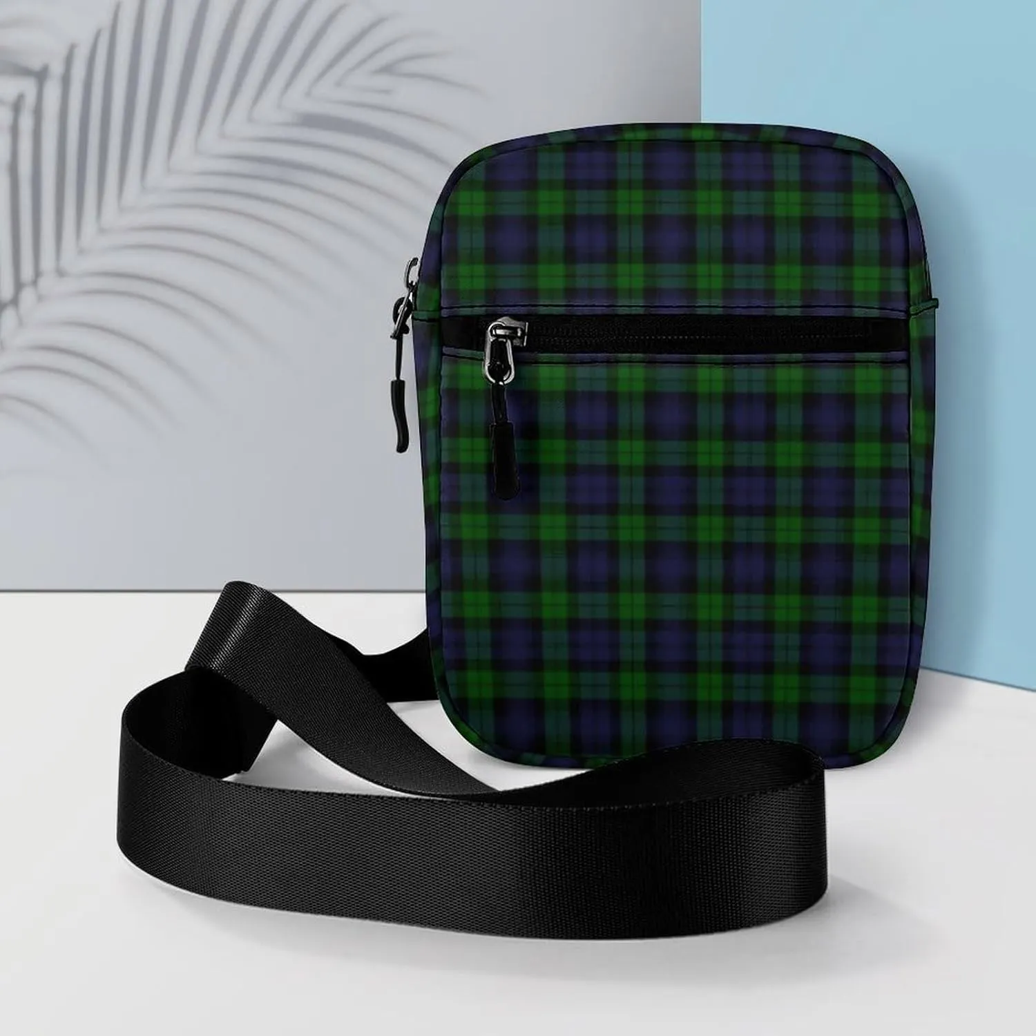 BlackWatch Tartan Plaid Detachable Shoulder Strap Small Shoulder Bag Unisex