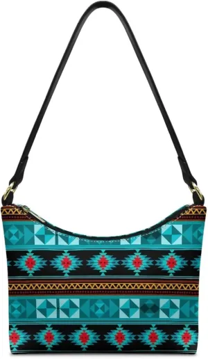 BLeather Underarm Bag for Women Shoulder Handbag with Zipper Fashion Travel Purse