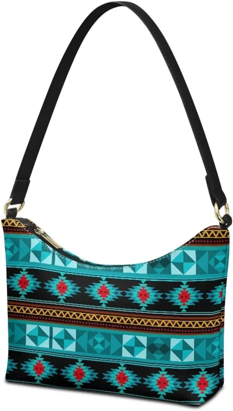 BLeather Underarm Bag for Women Shoulder Handbag with Zipper Fashion Travel Purse