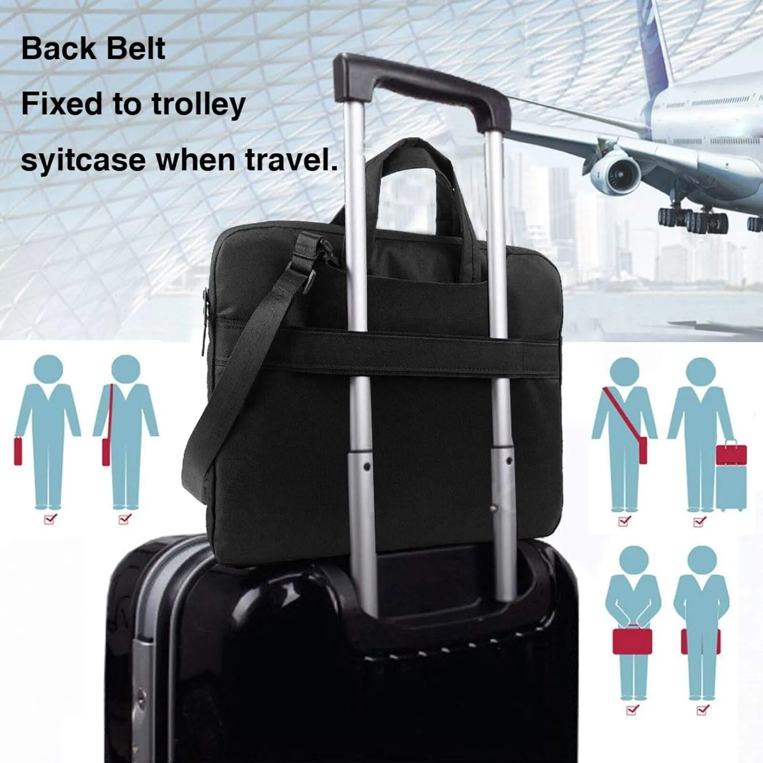 Blooming Hexagonal White Ultra-thin portable shoulder laptop bag Stylish and Protective Shockproof soft lining