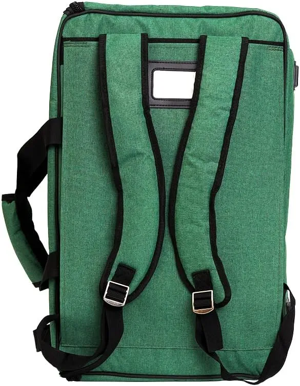 Board Game Bag - Allplay/BoardGameTables.com - [Backpack/Shoulder Strap/Luggage Slip] - Padded Board Game Carrier (Fern Green)