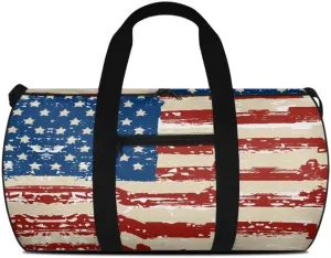 Boatee American Flag Mens Duffle Bag for Travel Portable Luggage Bag Large Capacity Duffel Bag Trendy Holdall Bags Carry on Personal Item Bag Multifunctional Handle Purse with Zipper for Hiking Gym