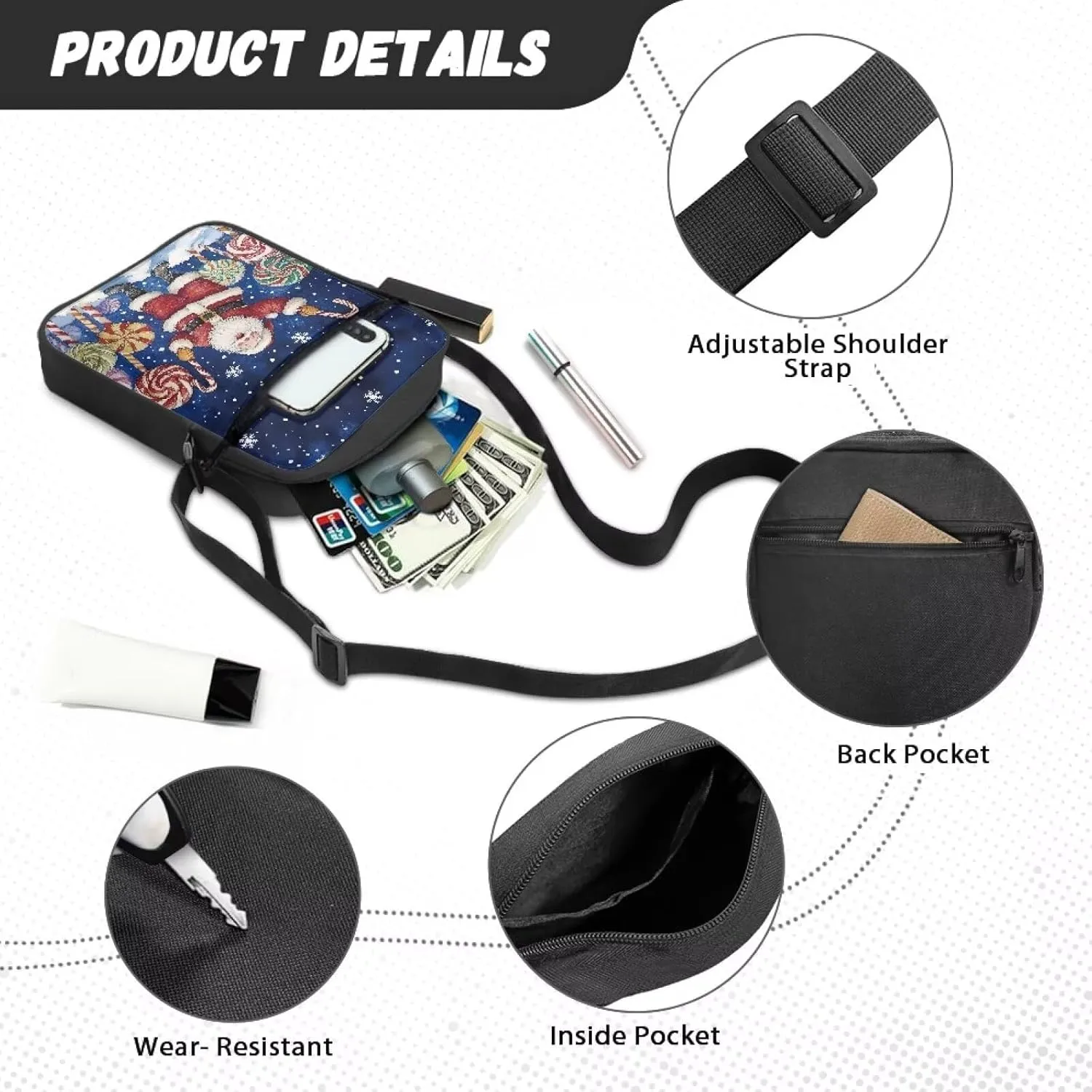 Boatee Small Messenger Bag for Women Casual Multi-Purpose Crossbody Handbag