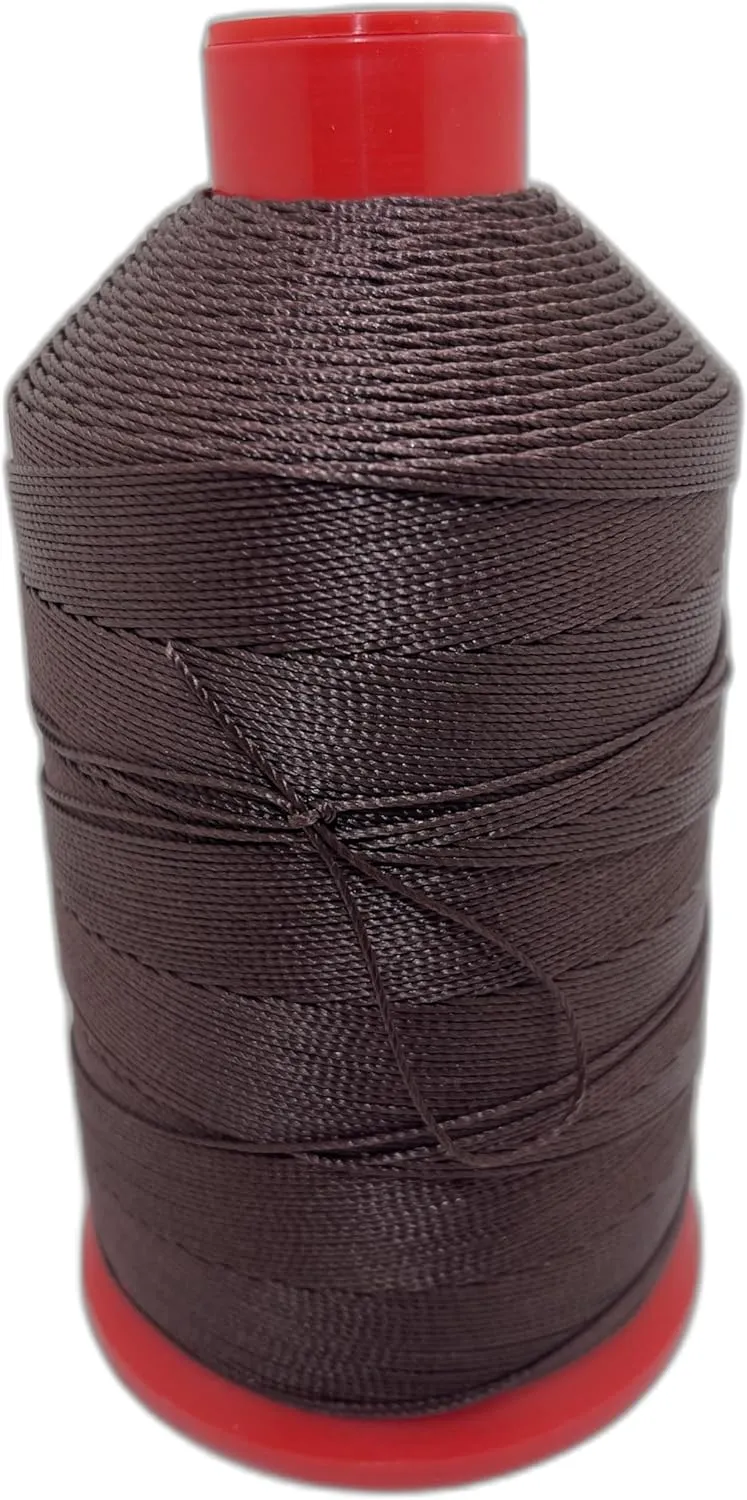 Bonded Nylon Sewing Thread #92 T90 1850yds for Outdoor, Upholstery (Chocolate Brown)