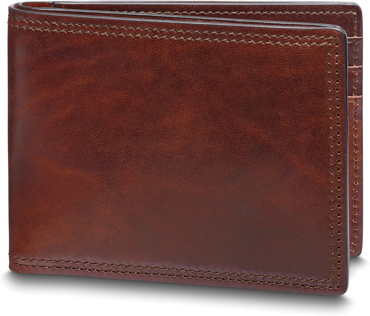 Bosca ITALIA, Small Bifold Men's Wallet Made In Italy, Dolce Leather Collection