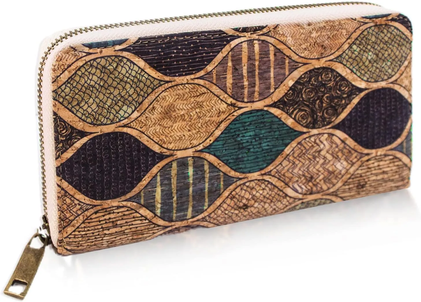 boshiho Vegan Cork Wallets Purse Handbags for Womens Eco Friendly Cork Cell Phone Clutch Bag