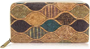 boshiho Vegan Cork Wallets Purse Handbags for Womens Eco Friendly Cork Cell Phone Clutch Bag