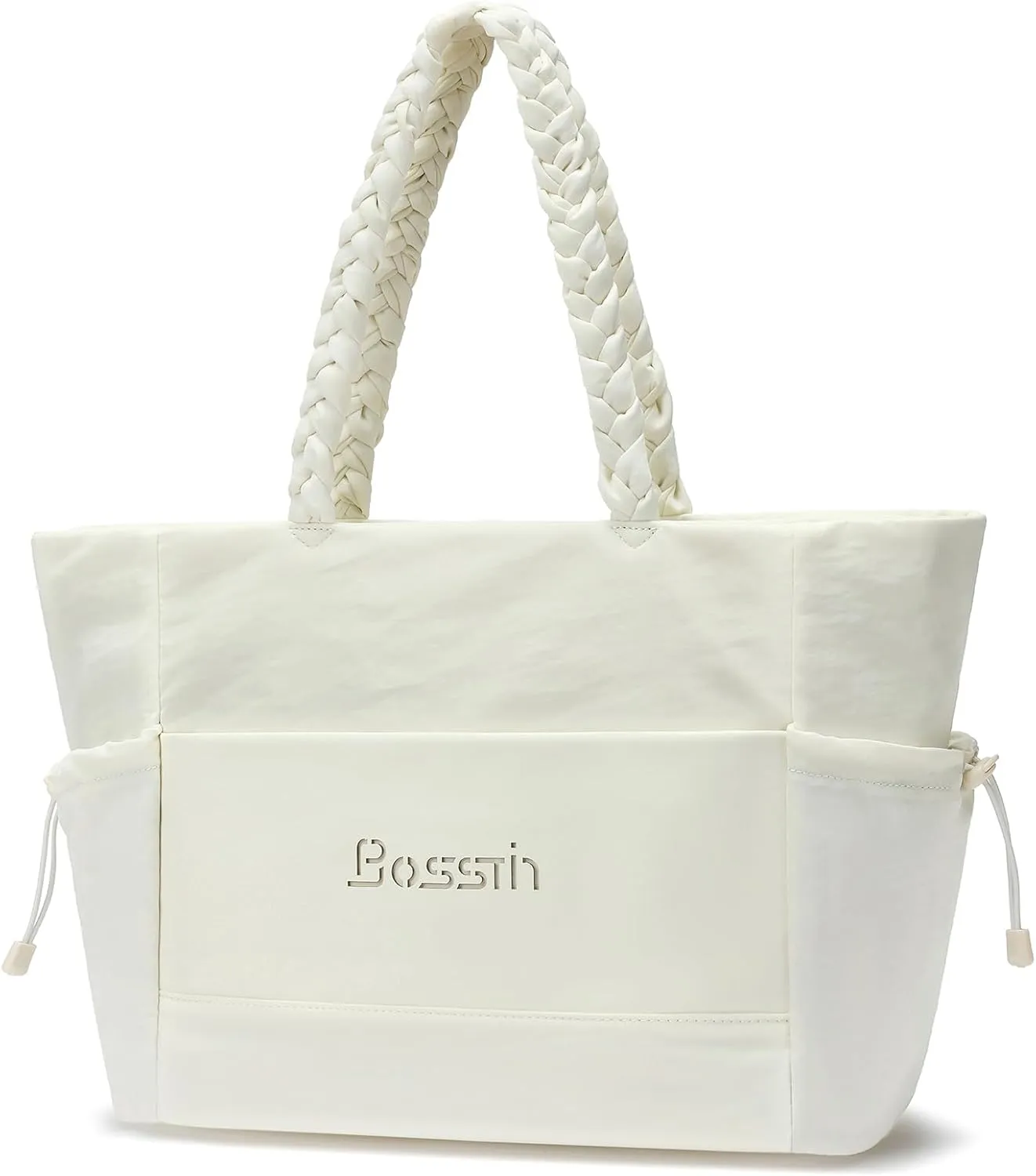 BOSSTIN Tote Bag for Women, Large Tote Bag with Zipper, Lightweight Shoulder Handbag with Compartments for Work Travel