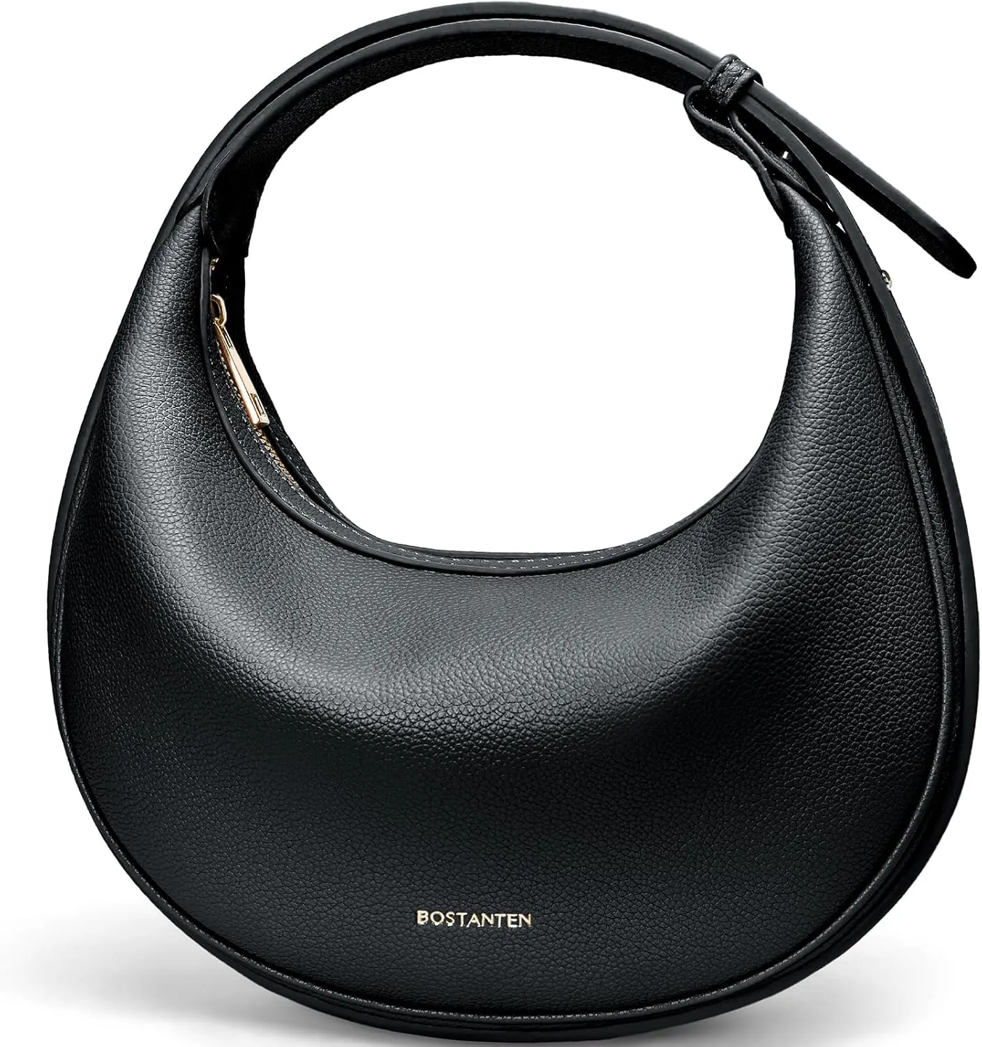 BOSTANTEN Crescent Shoulder Bag for Women Trendy Crossbody Hobo Purse Vegan Leather Clutch Handbag Adjustable Strap