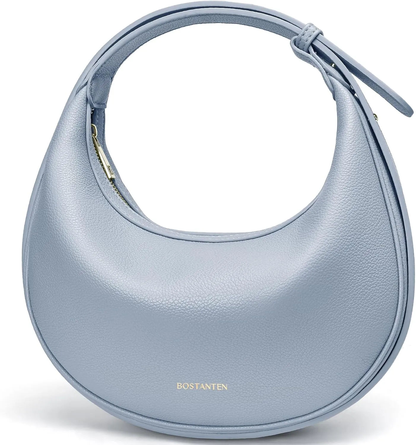 BOSTANTEN Crescent Shoulder Bag for Women Trendy Crossbody Hobo Purse Vegan Leather Clutch Handbag Adjustable Strap