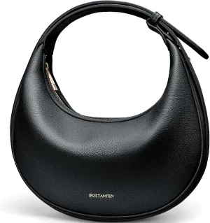 BOSTANTEN Crescent Shoulder Bag for Women Trendy Crossbody Hobo Purse Vegan Leather Clutch Handbag Adjustable Strap