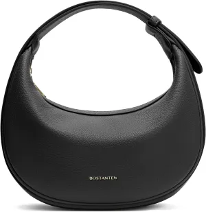 BOSTANTEN Crescent Shoulder Bag for Women Trendy Crossbody Hobo Purse Vegan Leather Clutch Handbag Adjustable Strap
