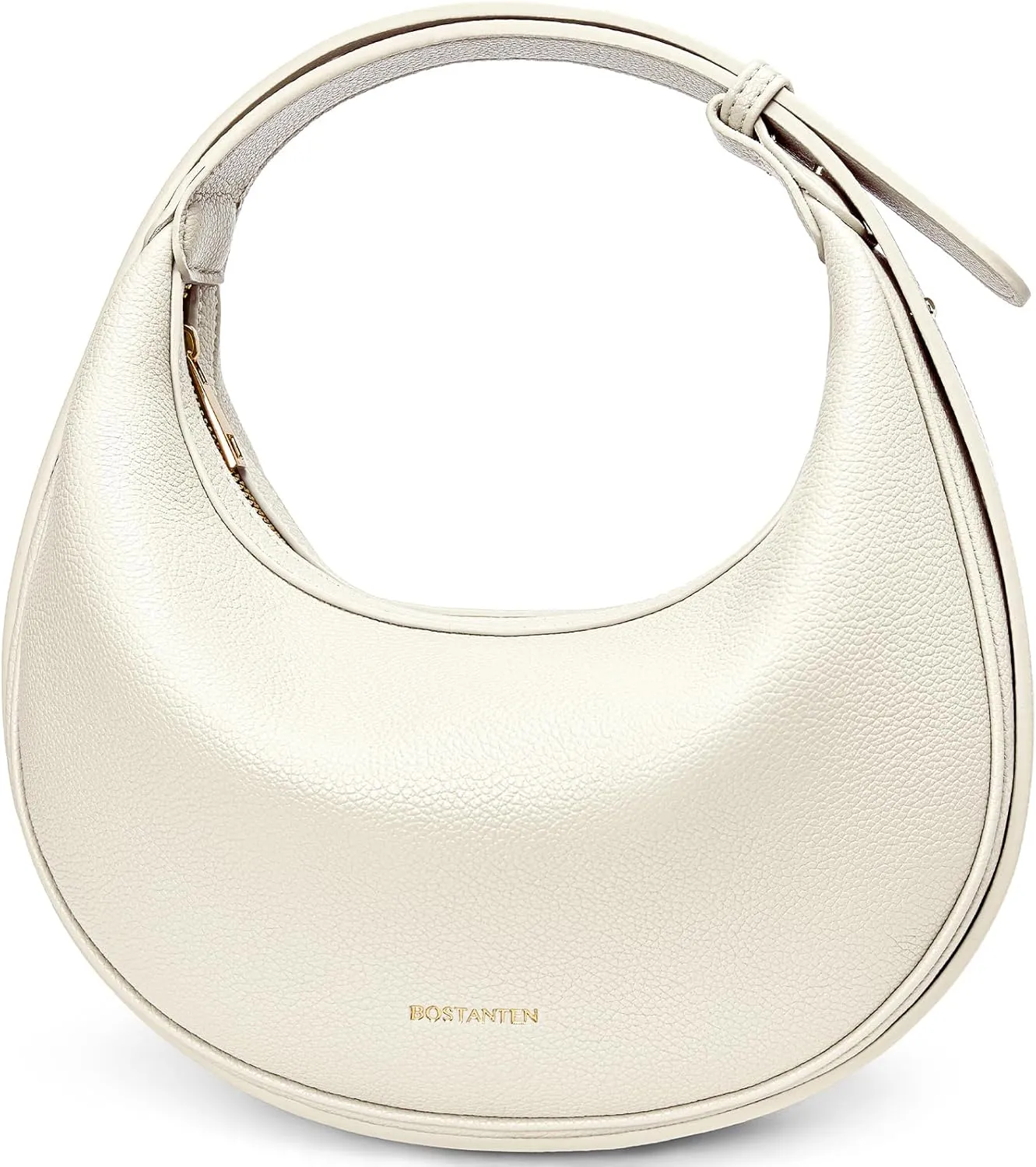 BOSTANTEN Crescent Shoulder Bag for Women Trendy Crossbody Hobo Purse Vegan Leather Clutch Handbag Adjustable Strap