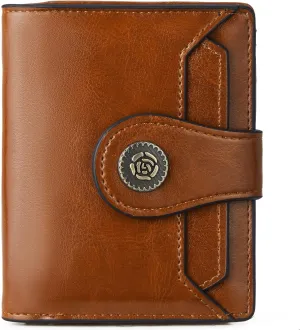 BOSTANTEN Leather Wallets for Women RFID Blocking Zipper Pocket Small Bifold Wallet Card Case