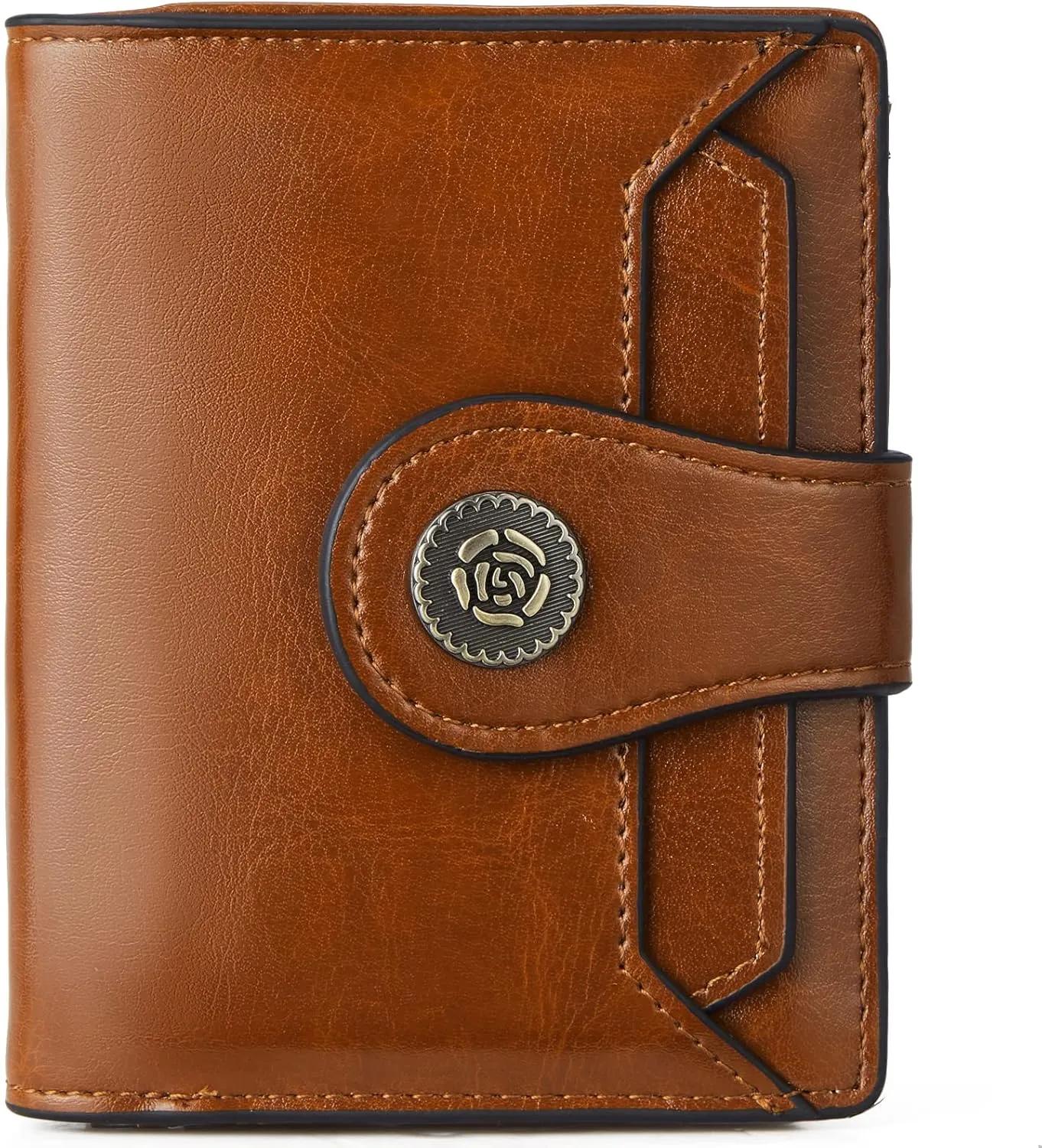 BOSTANTEN Leather Wallets for Women RFID Blocking Zipper Pocket Small Bifold Wallet Card Case
