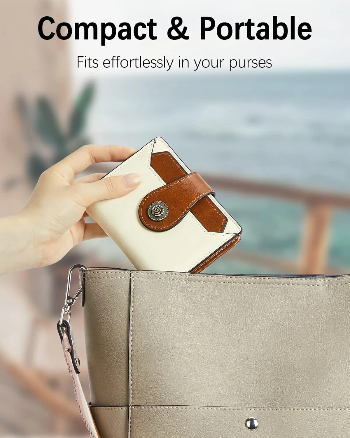 BOSTANTEN Leather Wallets for Women RFID Blocking Zipper Pocket Small Bifold Wallet Card Case