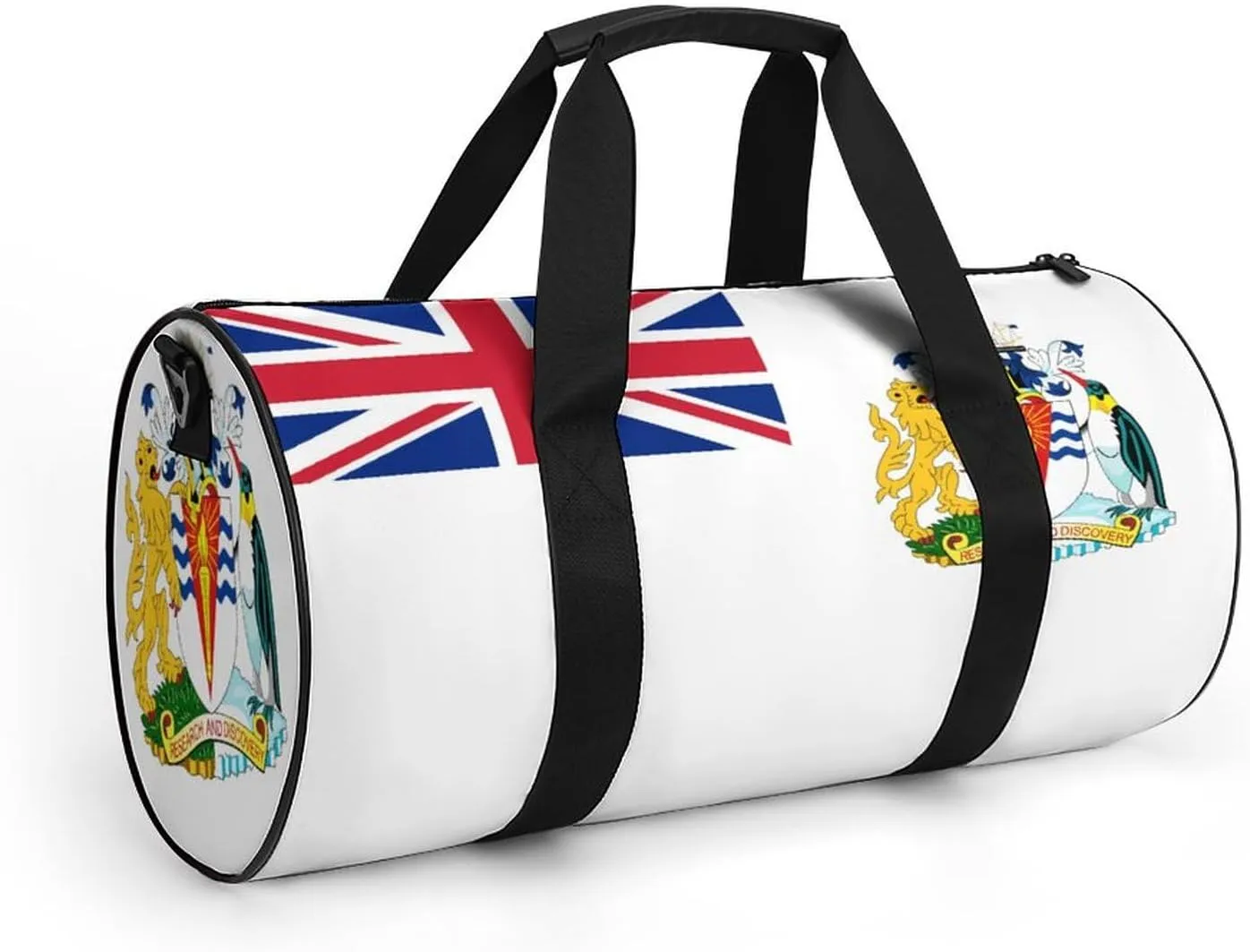 British Antarctic Territory Flag Large Gym Duffel Bag Dry Wet Separation for Men Women Travel Workout