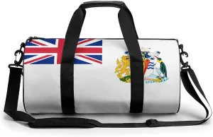 British Antarctic Territory Flag Large Gym Duffel Bag Dry Wet Separation for Men Women Travel Workout