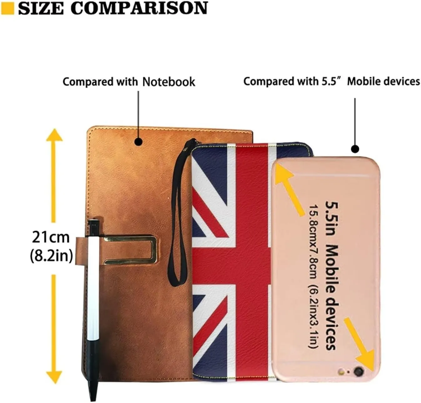 British Flag Print Women Wallets Long Zipper Coin Purse Card Holder Handbags Wallet Purses Clutch Money Wristlet Bags