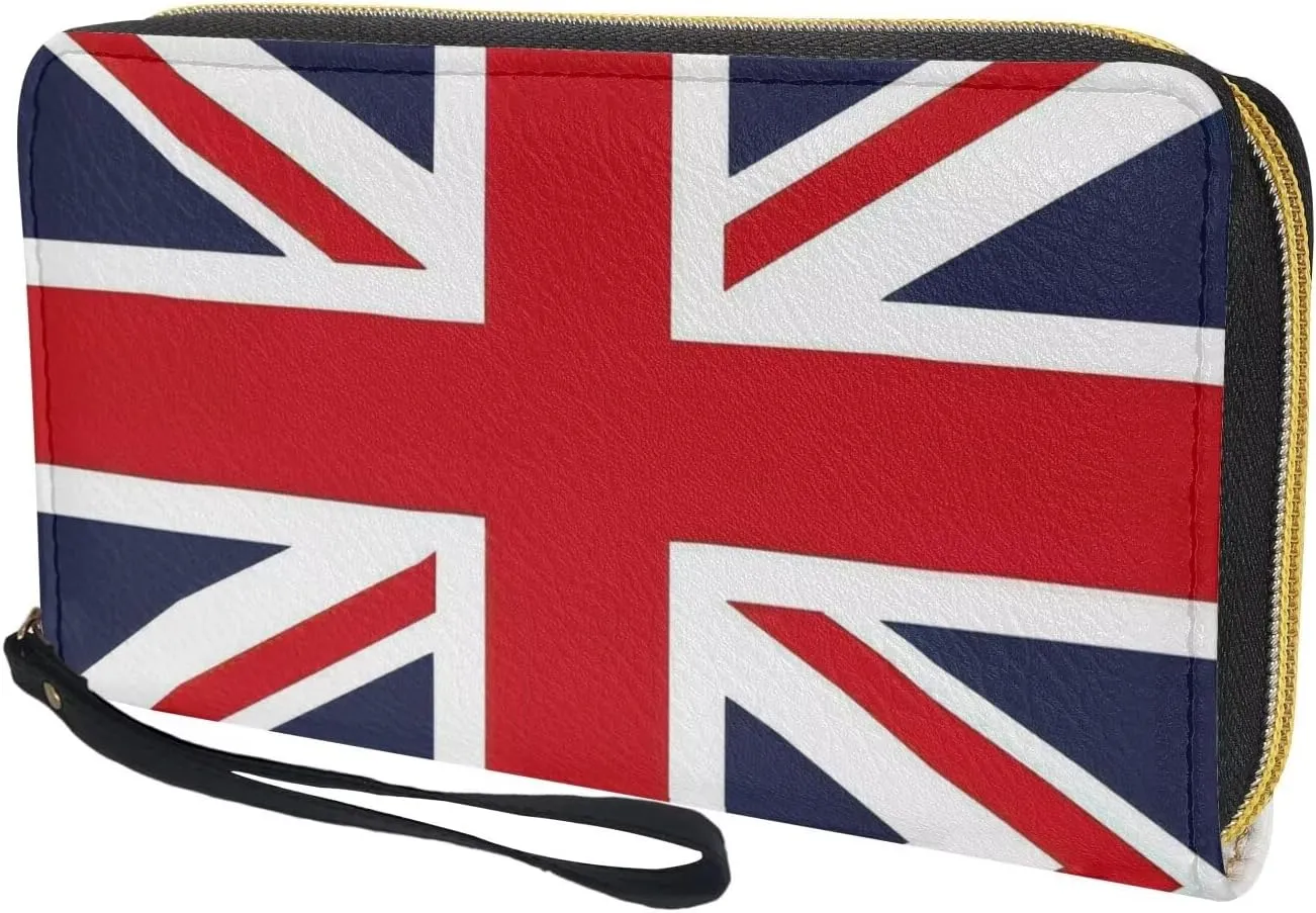 British Flag Print Women Wallets Long Zipper Coin Purse Card Holder Handbags Wallet Purses Clutch Money Wristlet Bags