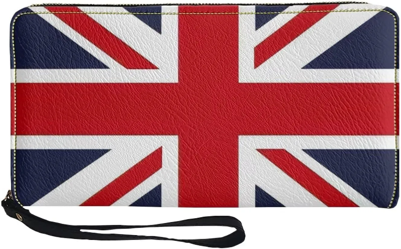 British Flag Print Women Wallets Long Zipper Coin Purse Card Holder Handbags Wallet Purses Clutch Money Wristlet Bags