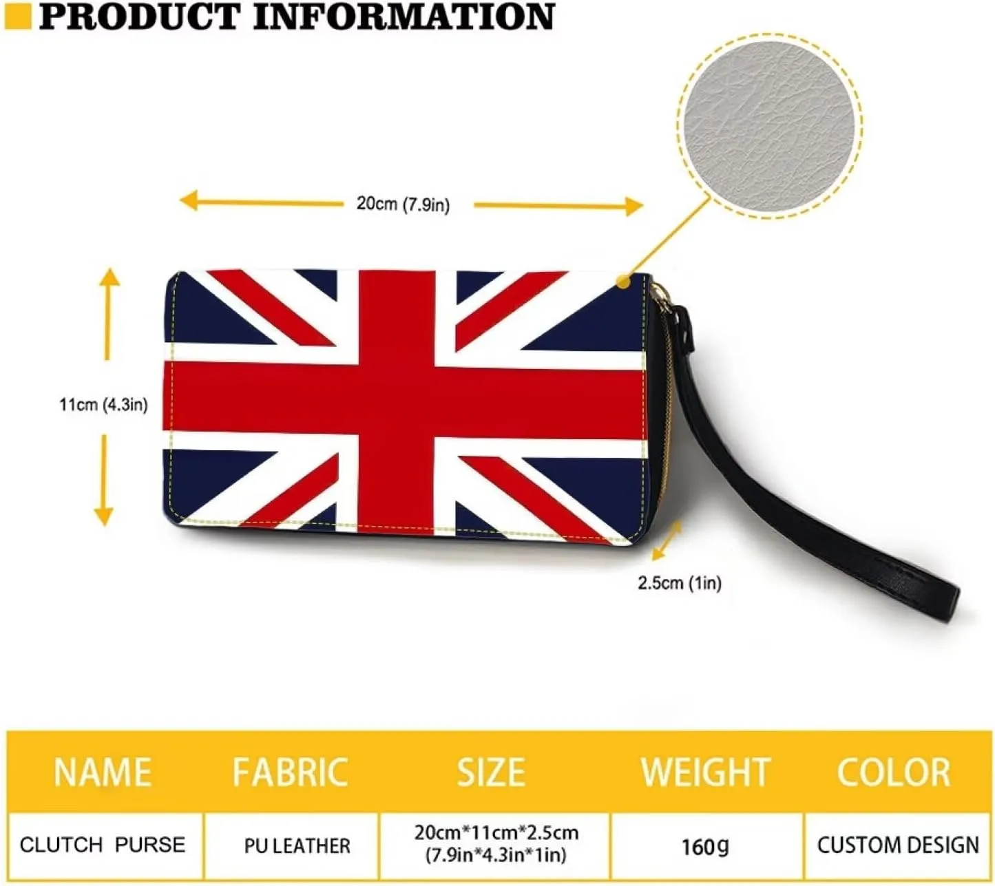 British Flag Print Women Wallets Long Zipper Coin Purse Card Holder Handbags Wallet Purses Clutch Money Wristlet Bags