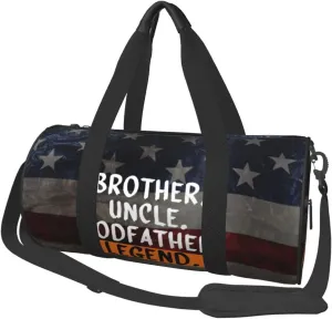 Brother Uncle Godfather Legend Duffel Bag Gym Bag Travel Sports Tote Large Foldable Beach Swim Yoga7