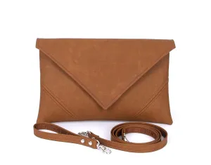 Brown Clutch Bag Handmade Everyday Clutch Purse Vegan Leather Clutch Gift For Her Bridesmaid Clutch Vegan Bag Brown Handbag Evening Bag Vegan Purse
