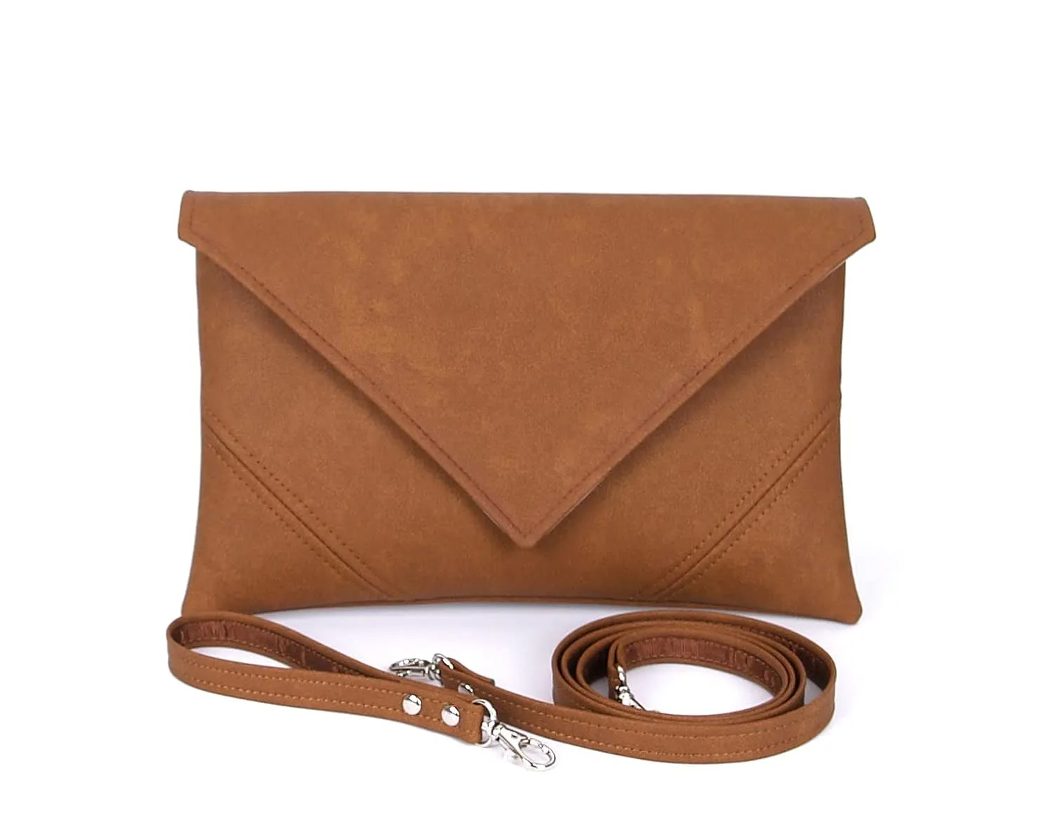 Brown Clutch Bag Handmade Everyday Clutch Purse Vegan Leather Clutch Gift For Her Bridesmaid Clutch Vegan Bag Brown Handbag Evening Bag Vegan Purse