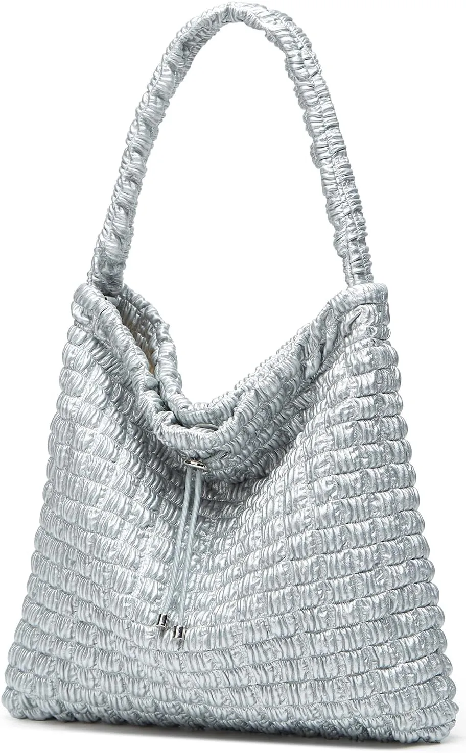 Bubble Hobo Bags for Women Leather Bucket Bags Drawstring Hobo Purse Crossbody Shoulder Bag Large Tote Bag Satchels Travel