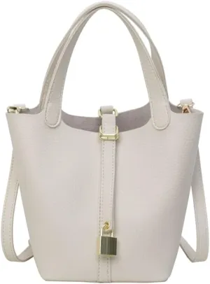 Bucket bag soft leather handbags versatile underarm Purses adjustable shoulder strap